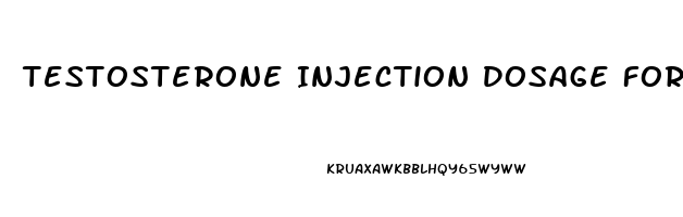 Testosterone Injection Dosage For Erectile Dysfunction