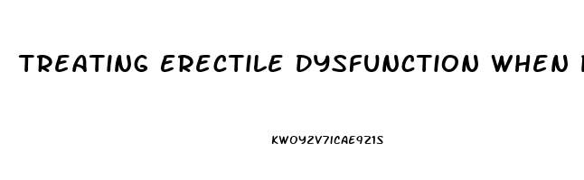Treating Erectile Dysfunction When Pde5 Inhibitors Fail