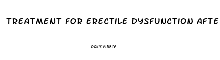 Treatment For Erectile Dysfunction After Prostate Surgery