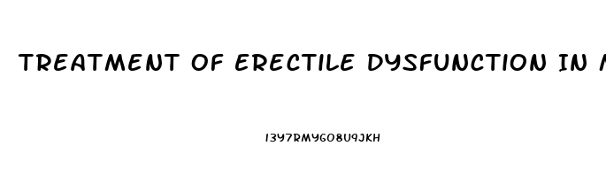 Treatment Of Erectile Dysfunction In Men