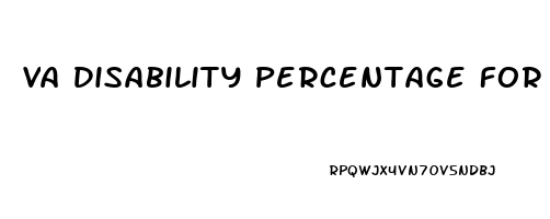 Va Disability Percentage For Erectile Dysfunction