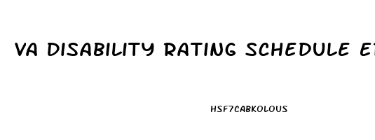 Va Disability Rating Schedule Erectile Dysfunction