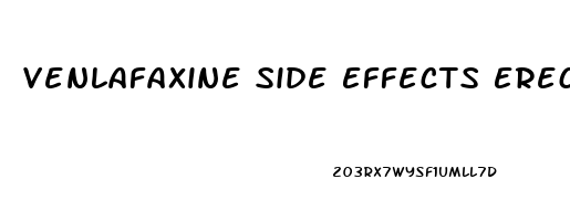 Venlafaxine Side Effects Erectile Dysfunction