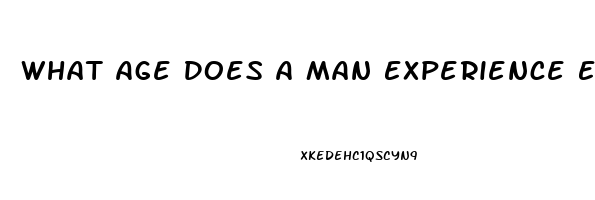 What Age Does A Man Experience Erectile Dysfunction