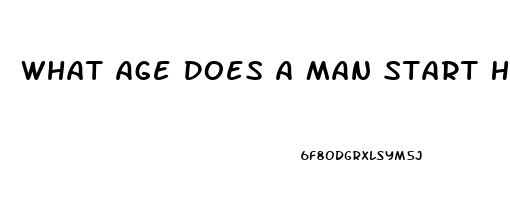 What Age Does A Man Start Having Erectile Dysfunction