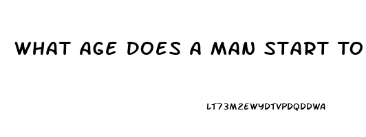 What Age Does A Man Start To Lose His Libido