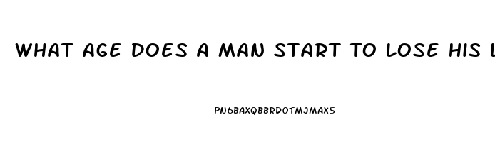 What Age Does A Man Start To Lose His Libido