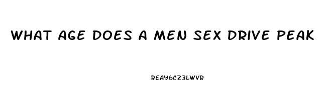 What Age Does A Men Sex Drive Peak