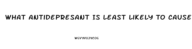 What Antidepresant Is Least Likely To Cause Impotence Issues