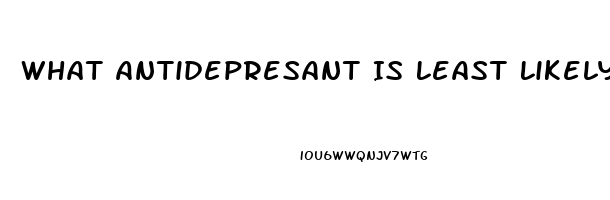 What Antidepresant Is Least Likely To Cause Impotence Issues