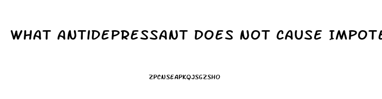 What Antidepressant Does Not Cause Impotence