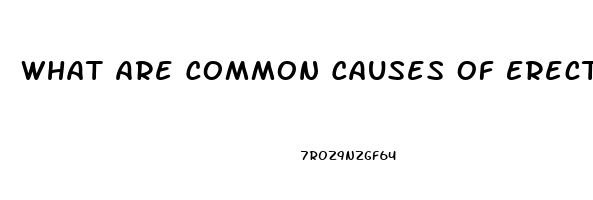 What Are Common Causes Of Erectile Dysfunction