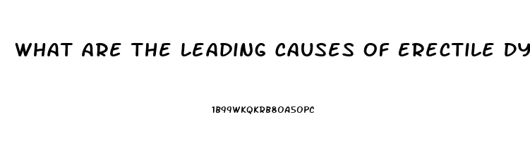 What Are The Leading Causes Of Erectile Dysfunction