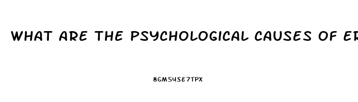 What Are The Psychological Causes Of Erectile Dysfunction