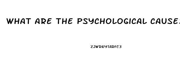 What Are The Psychological Causes Of Erectile Dysfunction