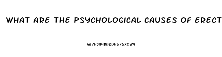 What Are The Psychological Causes Of Erectile Dysfunction