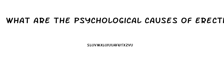 What Are The Psychological Causes Of Erectile Dysfunction