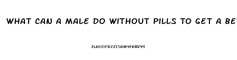 What Can A Male Do Without Pills To Get A Better Erection For Sex