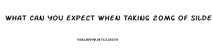 What Can You Expect When Taking 20mg Of Sildenafil