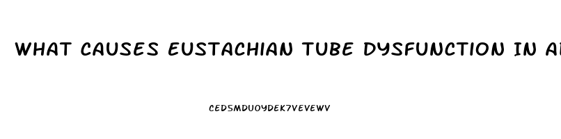 What Causes Eustachian Tube Dysfunction In Adults