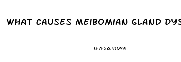 What Causes Meibomian Gland Dysfunction