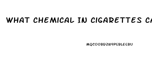 What Chemical In Cigarettes Causes Impotence