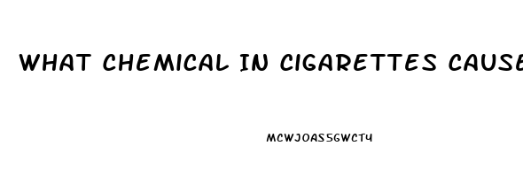 What Chemical In Cigarettes Causes Impotence