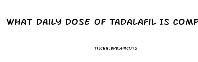 What Daily Dose Of Tadalafil Is Comparable To 20mg On Demand Sildenafil