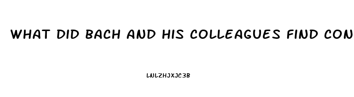 What Did Bach And His Colleagues Find Concerning Sexual Dysfunction In Men