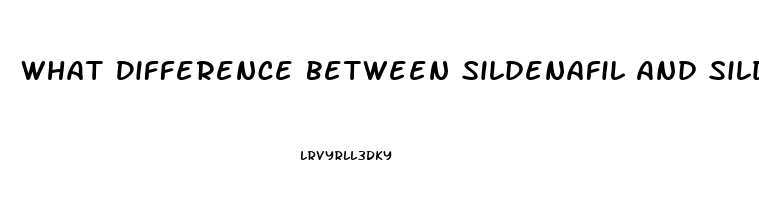 What Difference Between Sildenafil And Sildenafil Citrate