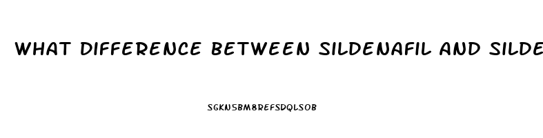 What Difference Between Sildenafil And Sildenafil Citrate