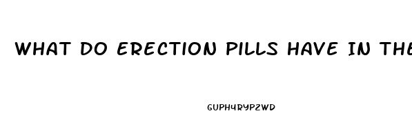 What Do Erection Pills Have In Them