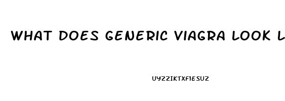 What Does Generic Viagra Look Like