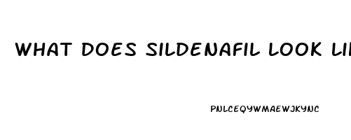 What Does Sildenafil Look Like