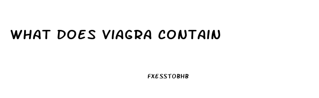 What Does Viagra Contain