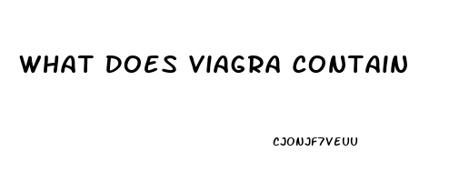 What Does Viagra Contain