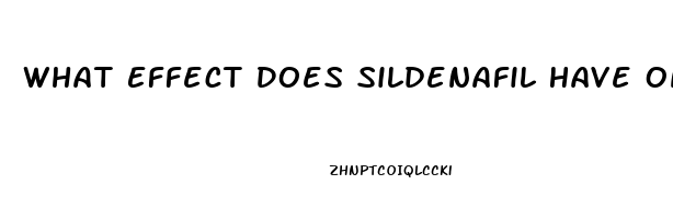 What Effect Does Sildenafil Have On A Woman
