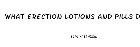 What Erection Lotions And Pills Does Walmart Have