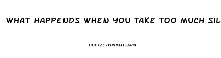 What Happends When You Take Too Much Sildenafil