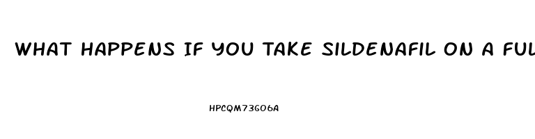 What Happens If You Take Sildenafil On A Full Stomach