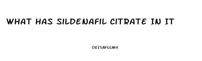 What Has Sildenafil Citrate In It