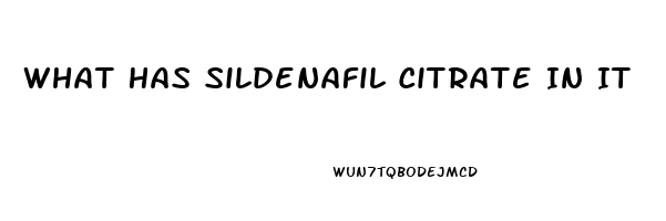 What Has Sildenafil Citrate In It