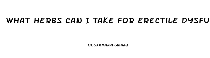 What Herbs Can I Take For Erectile Dysfunction