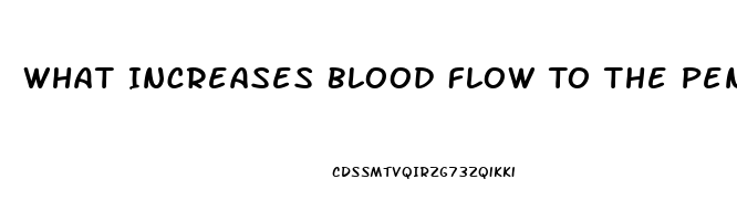 What Increases Blood Flow To The Penis