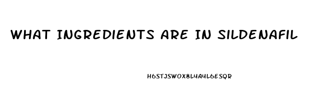 What Ingredients Are In Sildenafil