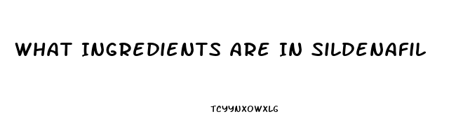 What Ingredients Are In Sildenafil