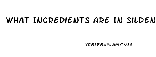 What Ingredients Are In Sildenafil