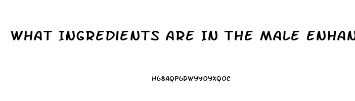 What Ingredients Are In The Male Enhancement Pill Red