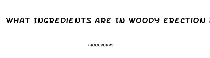 What Ingredients Are In Woody Erection Pills