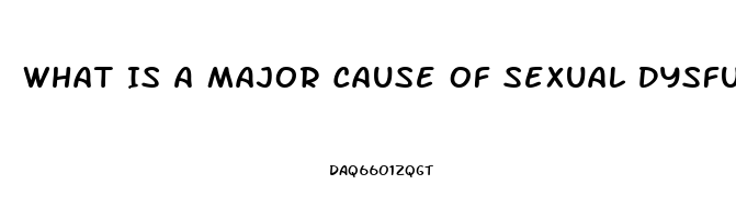 What Is A Major Cause Of Sexual Dysfunction